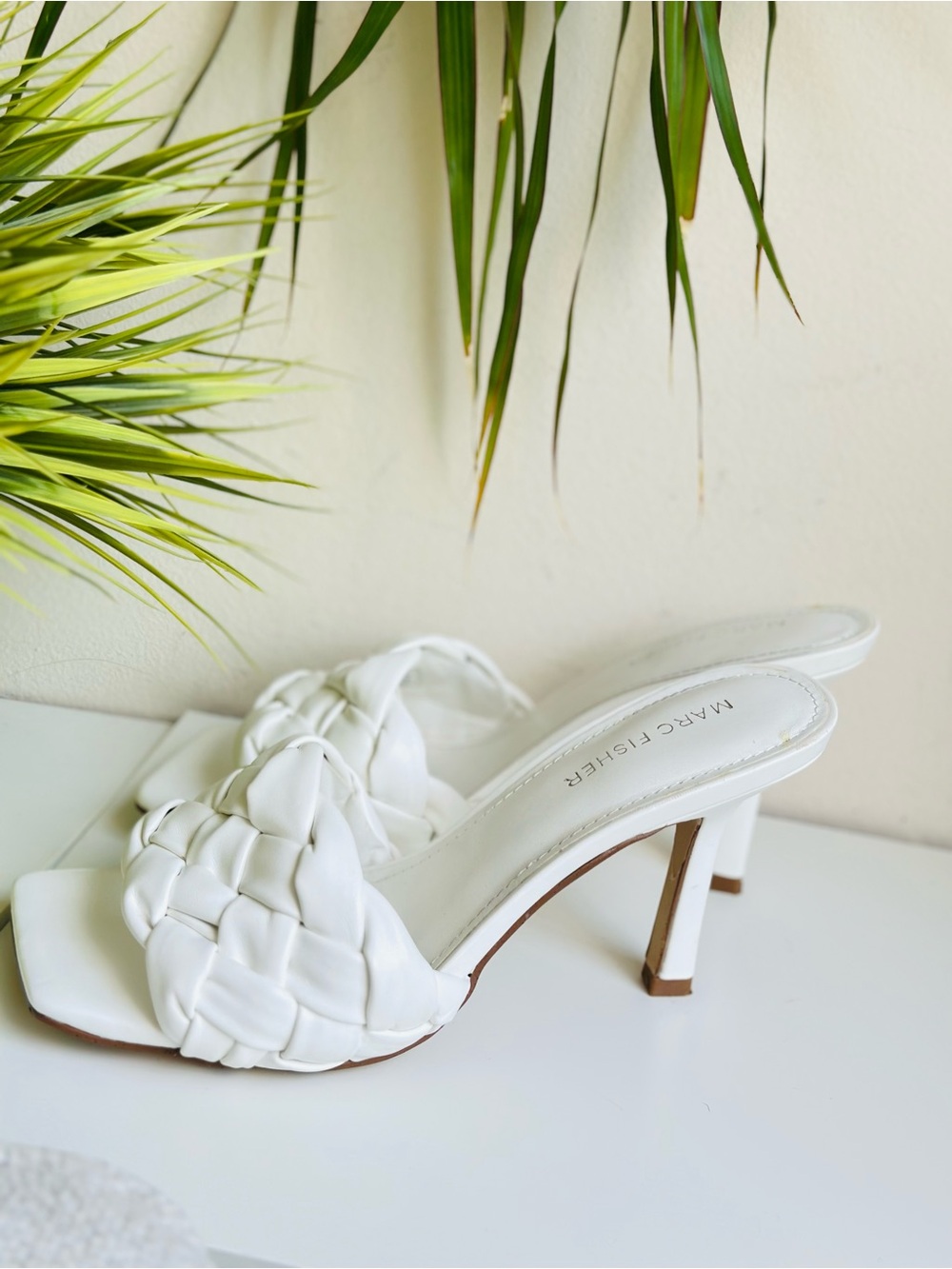 Marc Fisher | Gorgeous White Braided Slide Mules